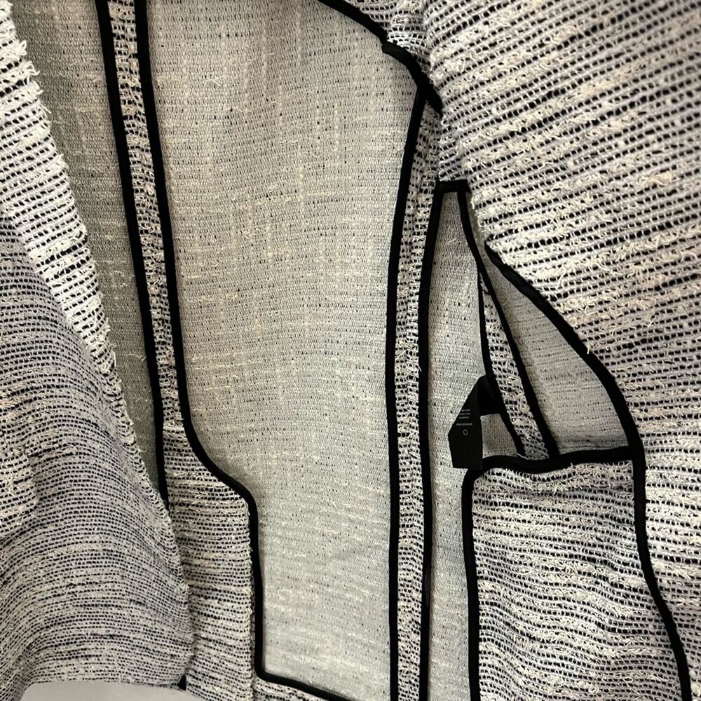 Rag & Bone Tweed Deconstructed Textured Blazer Jacket Black & White Wool Sz 0 - Picture 10 of 16